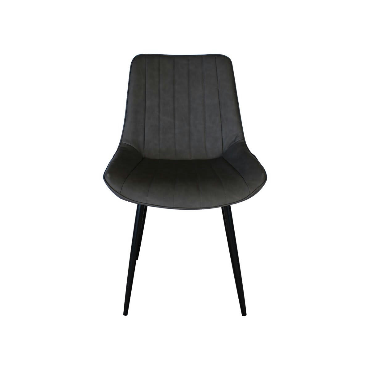 BIBA - Chaise en simili gris