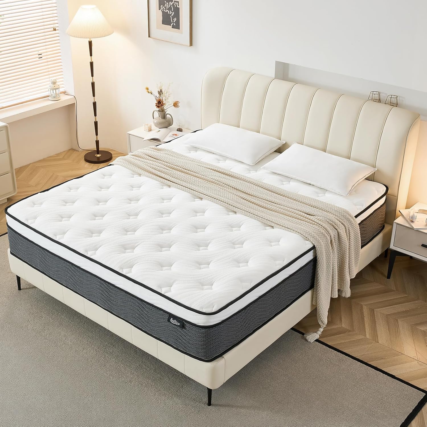Full Size Mattress, Hybrid Mattress with Gel Memory Foam, Pocket Springs Mattresses for Motion Isolation, Pressure Relief