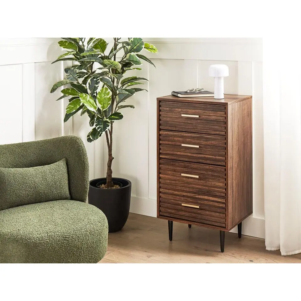 KEITH - Ladekast - Donkerhout - MDF