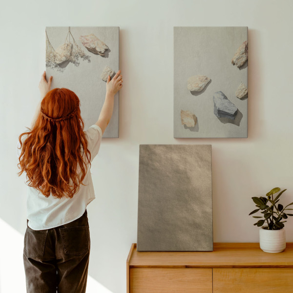 Obraz canvas 3 częściowy Kamienna plaża | 3x40x60 | Wallfluent