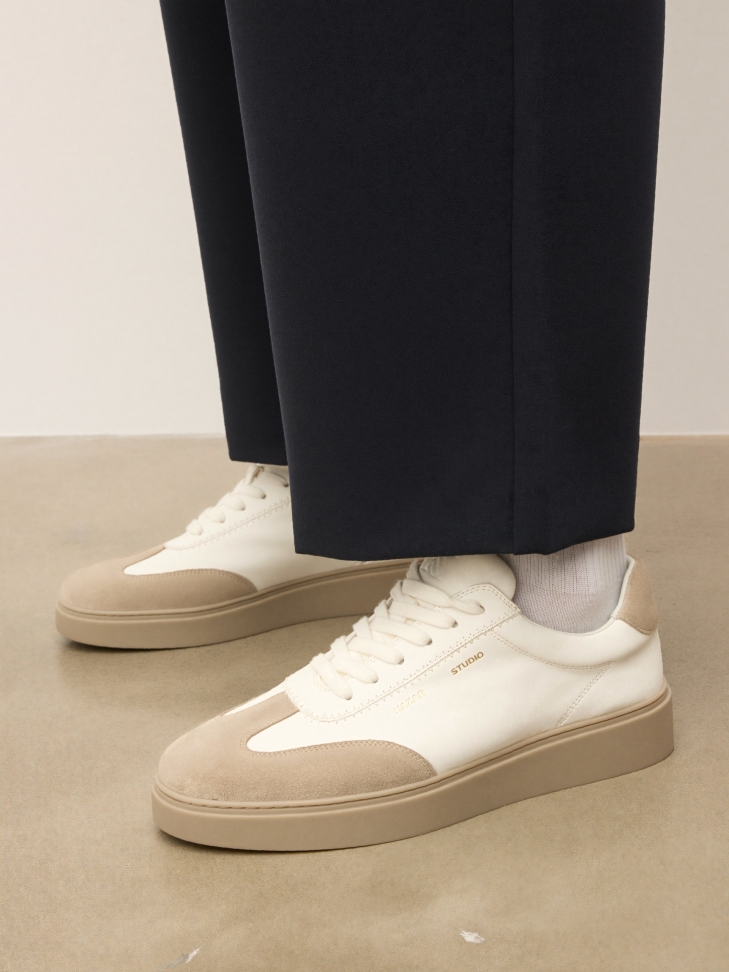 Men's suede and leather sneakers