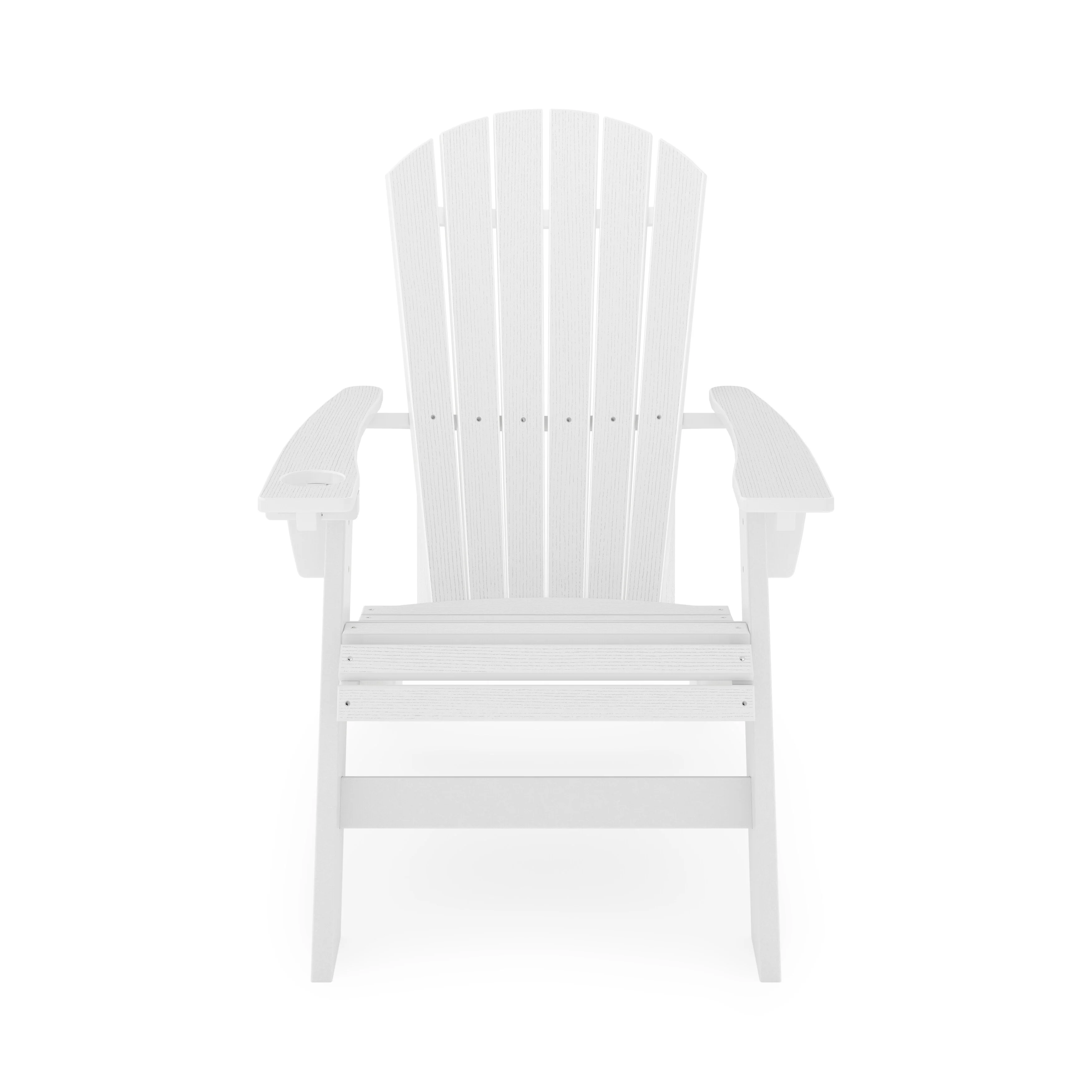 White Adirondack Chair - Sturdy HDPE Poly Lumber for Poolside, Patio, and Garden Relaxation
