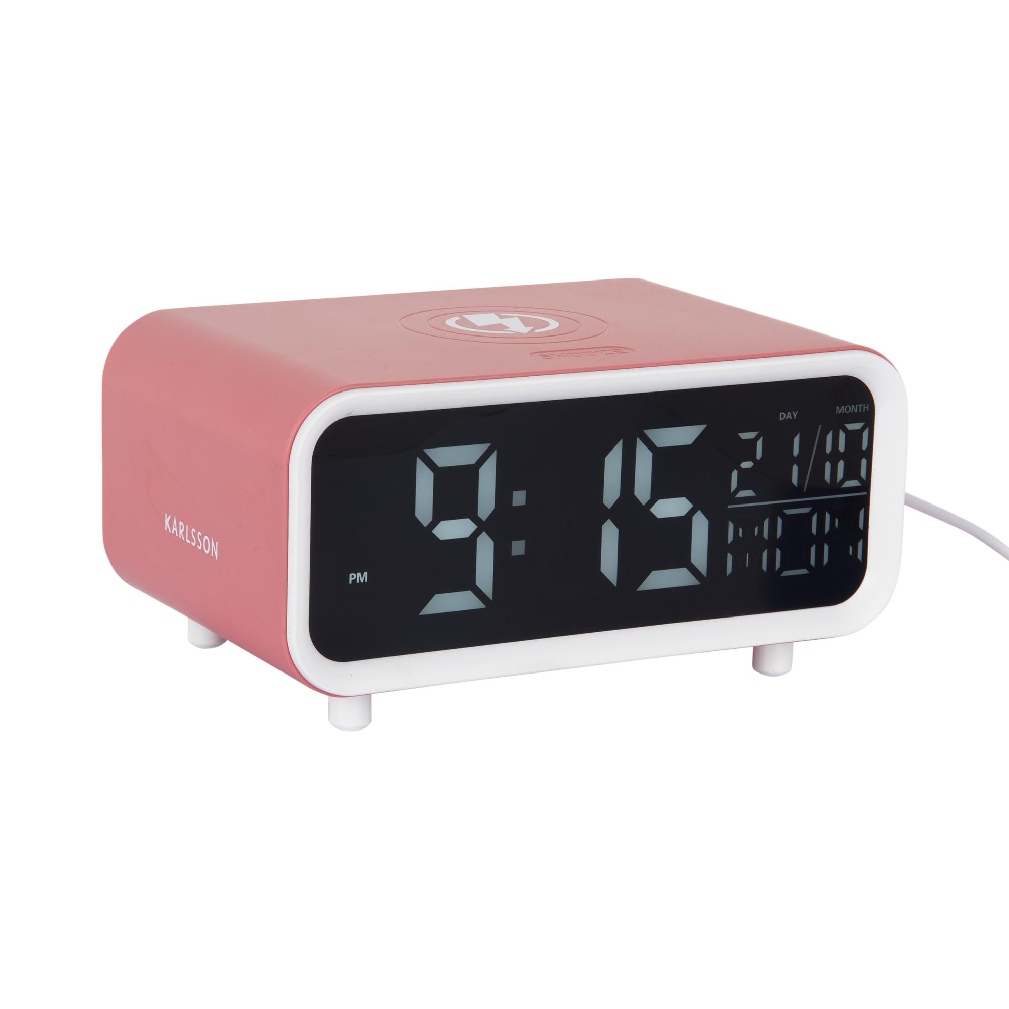 Karlsson wekker Chunky LED - roze - 17x11x8.6cm