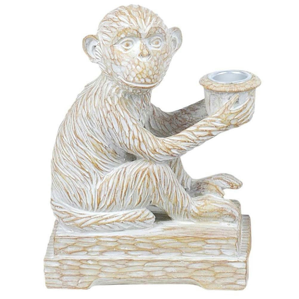 SINGE - Porte-bougie singe en résine H18cm
