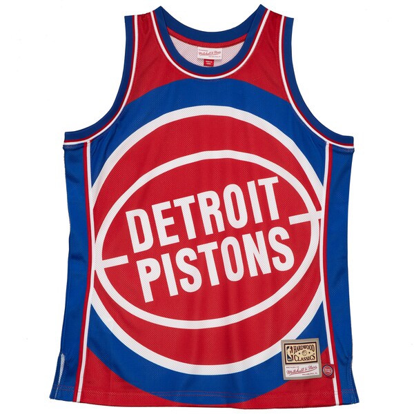 Detroit Pistons Hardwood Classics Blown Out Fashion Jersey - Red