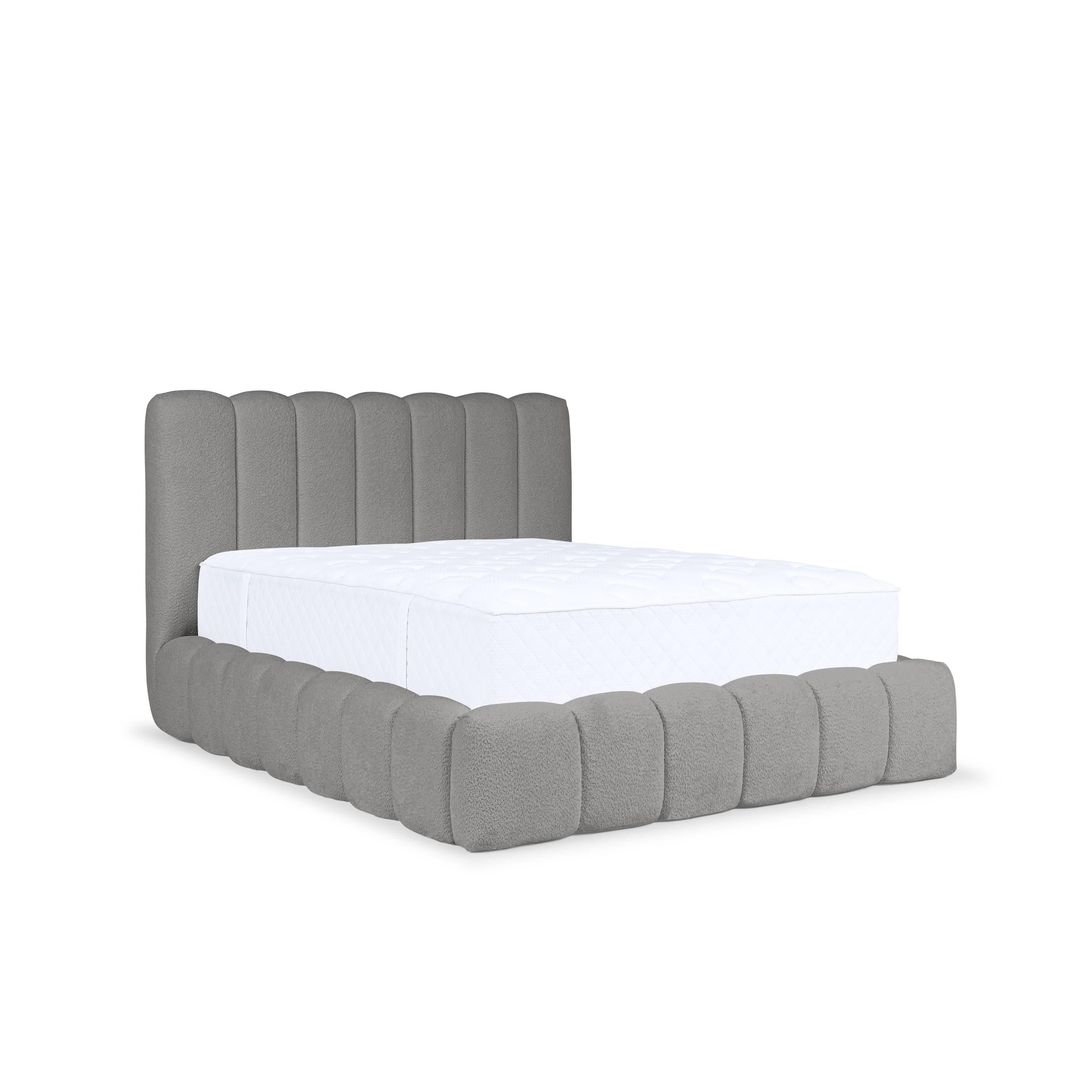 by fonQ Dawn Bedframe met Opbergruimte - 160 x 200 cm - Lichtgrijs