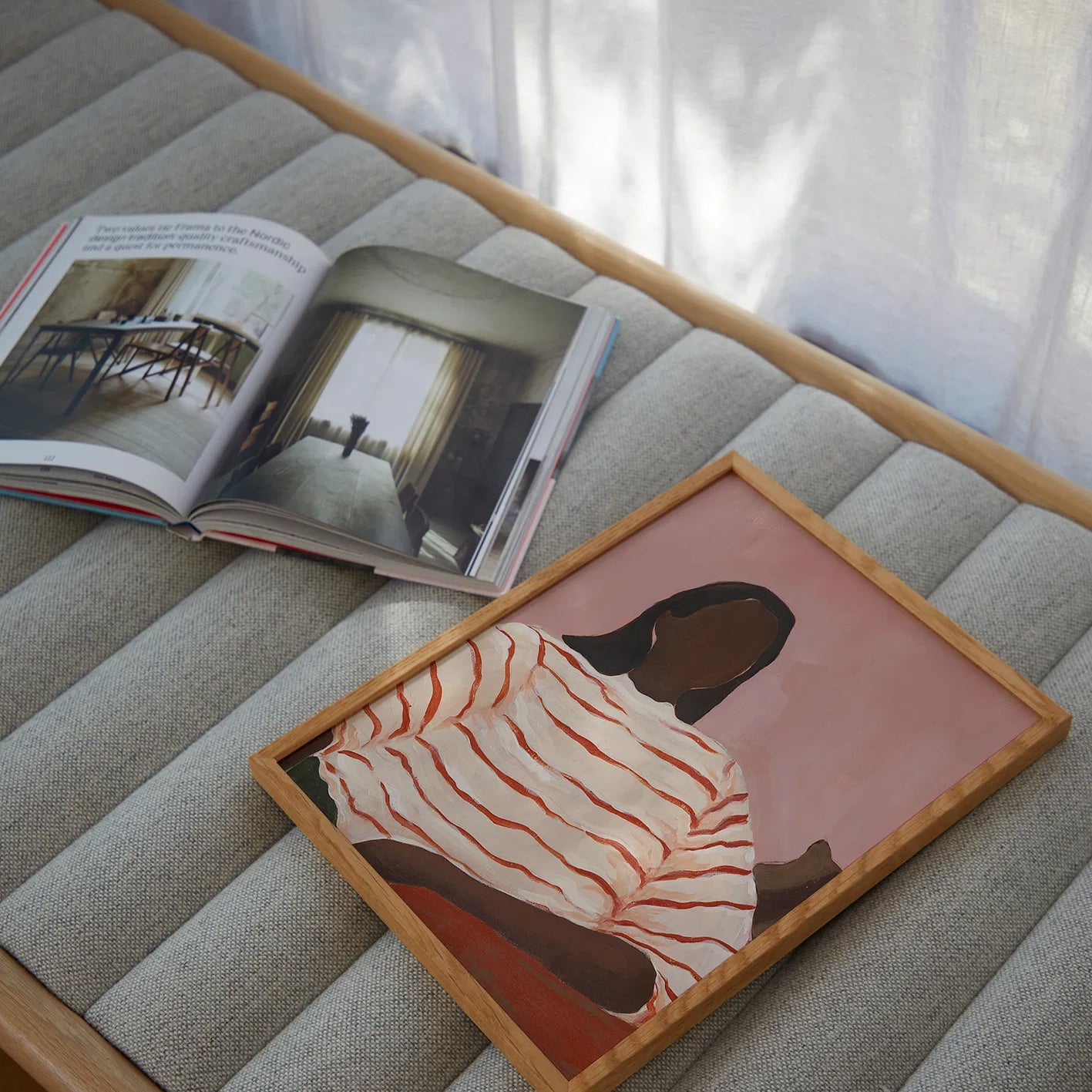 Paper Collective Red Stripes Poster - 30 x 40 cm