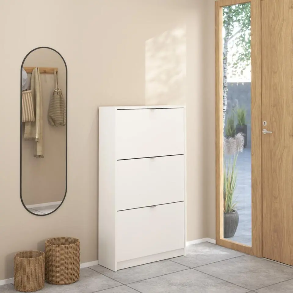 Schoenenkast Wit - 70x24x124cm - Shoes