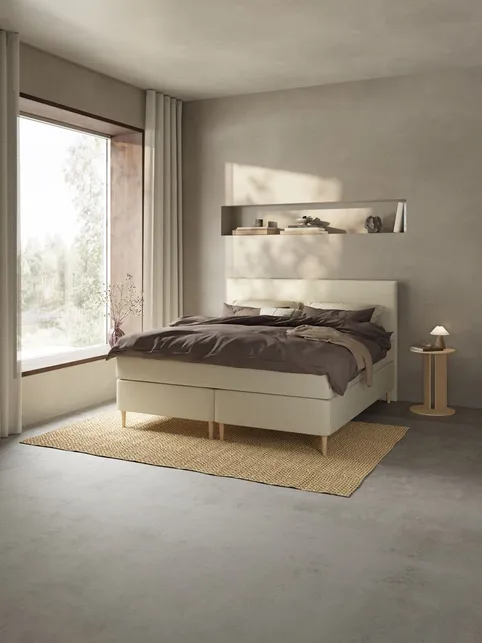 Kontinentalseng 90x200cm HEMLA+TOSEN sand-91 Medium