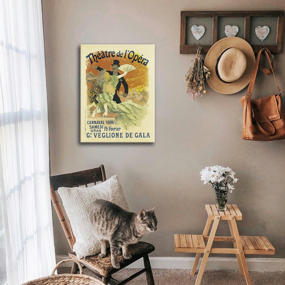 - Tableau affiche artistique vintage Théâtre de L'Opéra 50x70cm