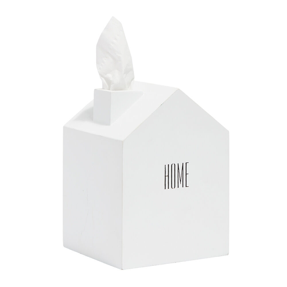 BoÎte à mouchoirs maison blanche en bois