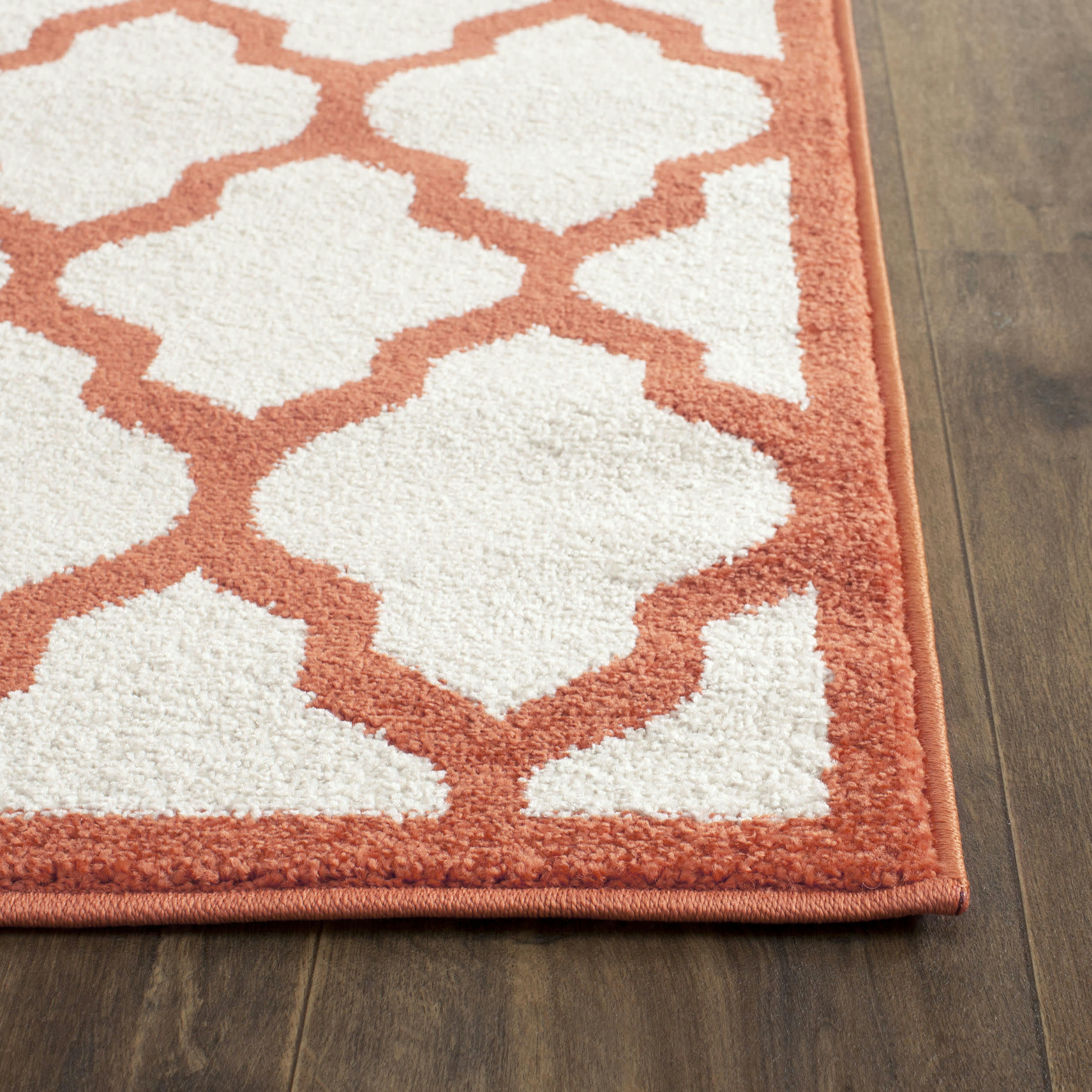 AMHERST - Tapis interieur & exterieur en beige & orange, 69 x 213 cm