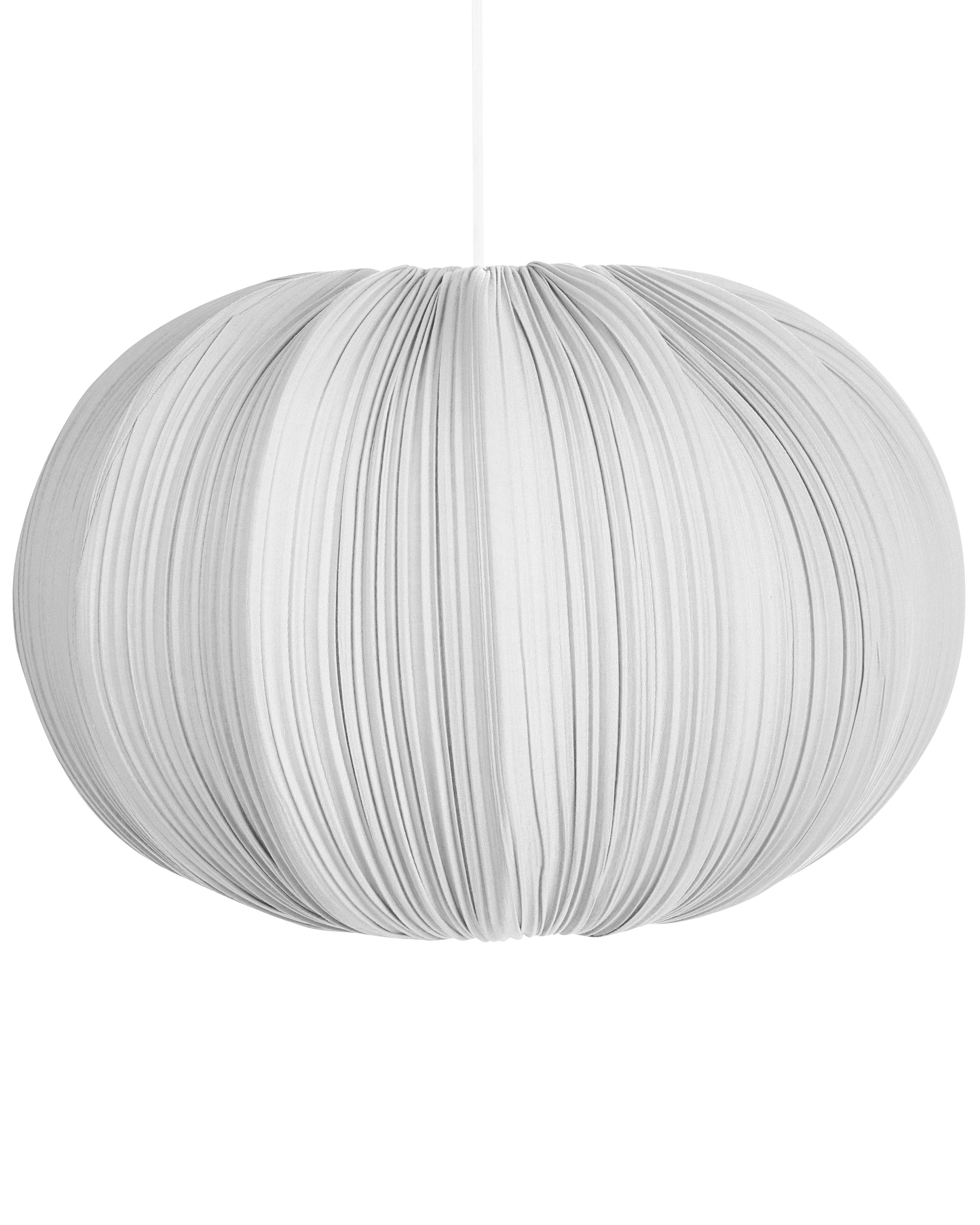 Lampa wisząca materiałowy bawełniany klosz szara