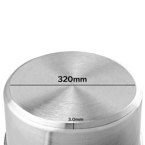 SOGA Stock Pot 25L Top Grade Thick Stainless Steel Stockpot 18/10