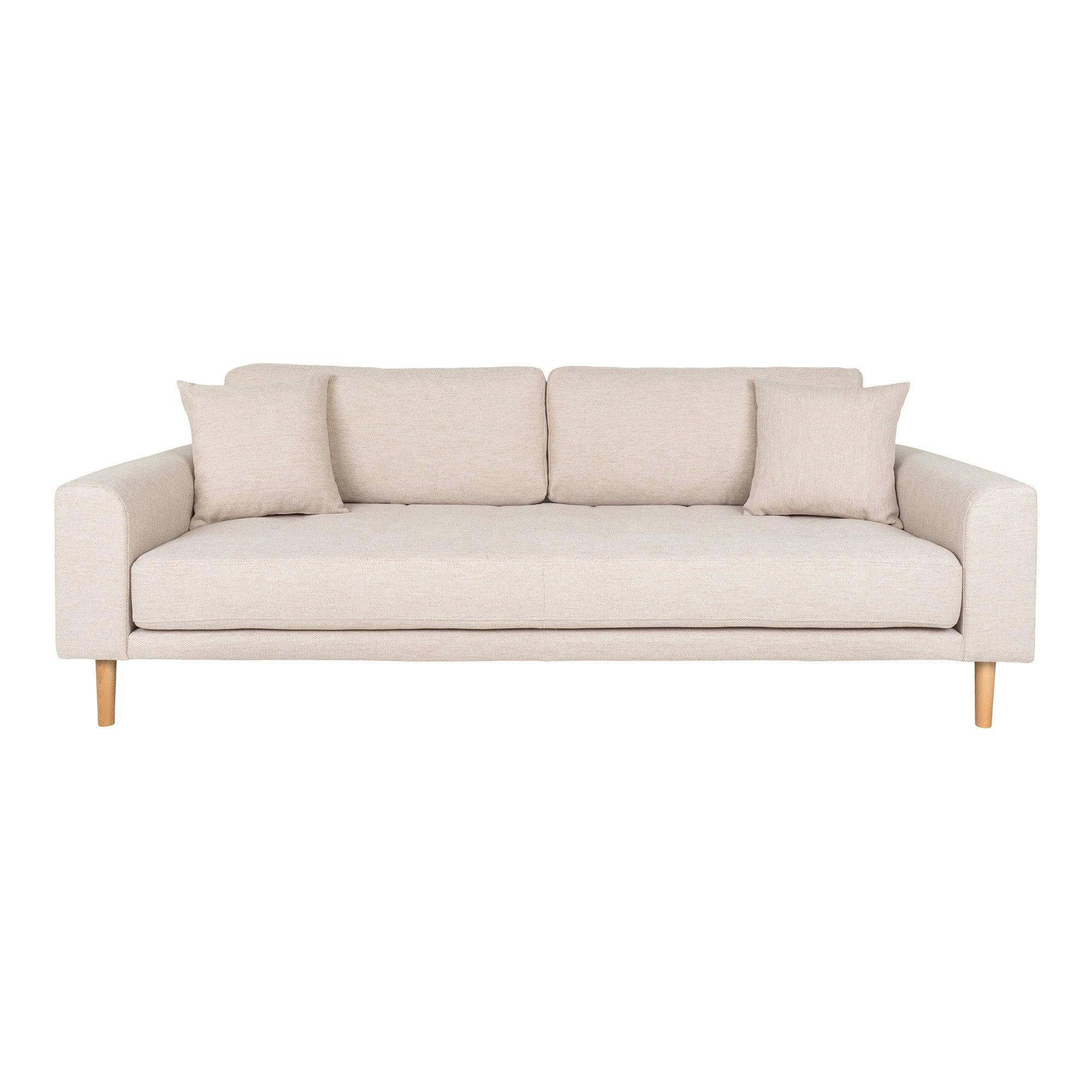 Canapé 3 places beige sable - 210 cm ROTTERDAM