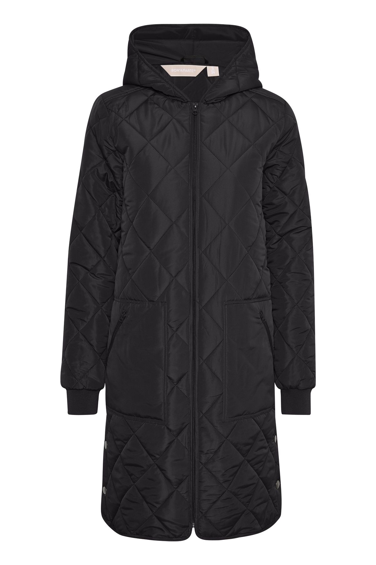 Kaffe Tilla Hooded Long Sleeve Quilted Coat