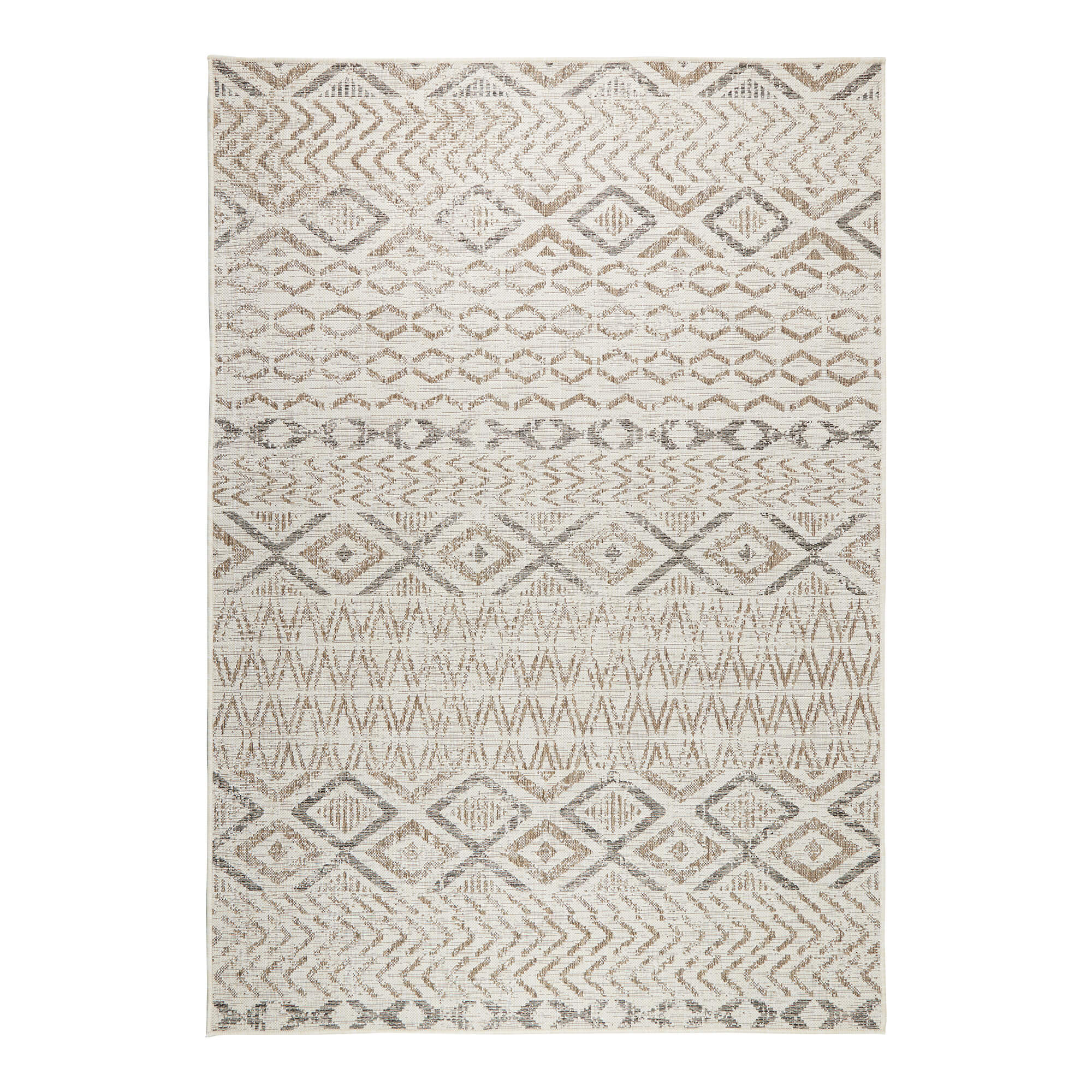 Mrcarpet buitenkleed Asti - wit/zand/antraciet - 160 x 230cm