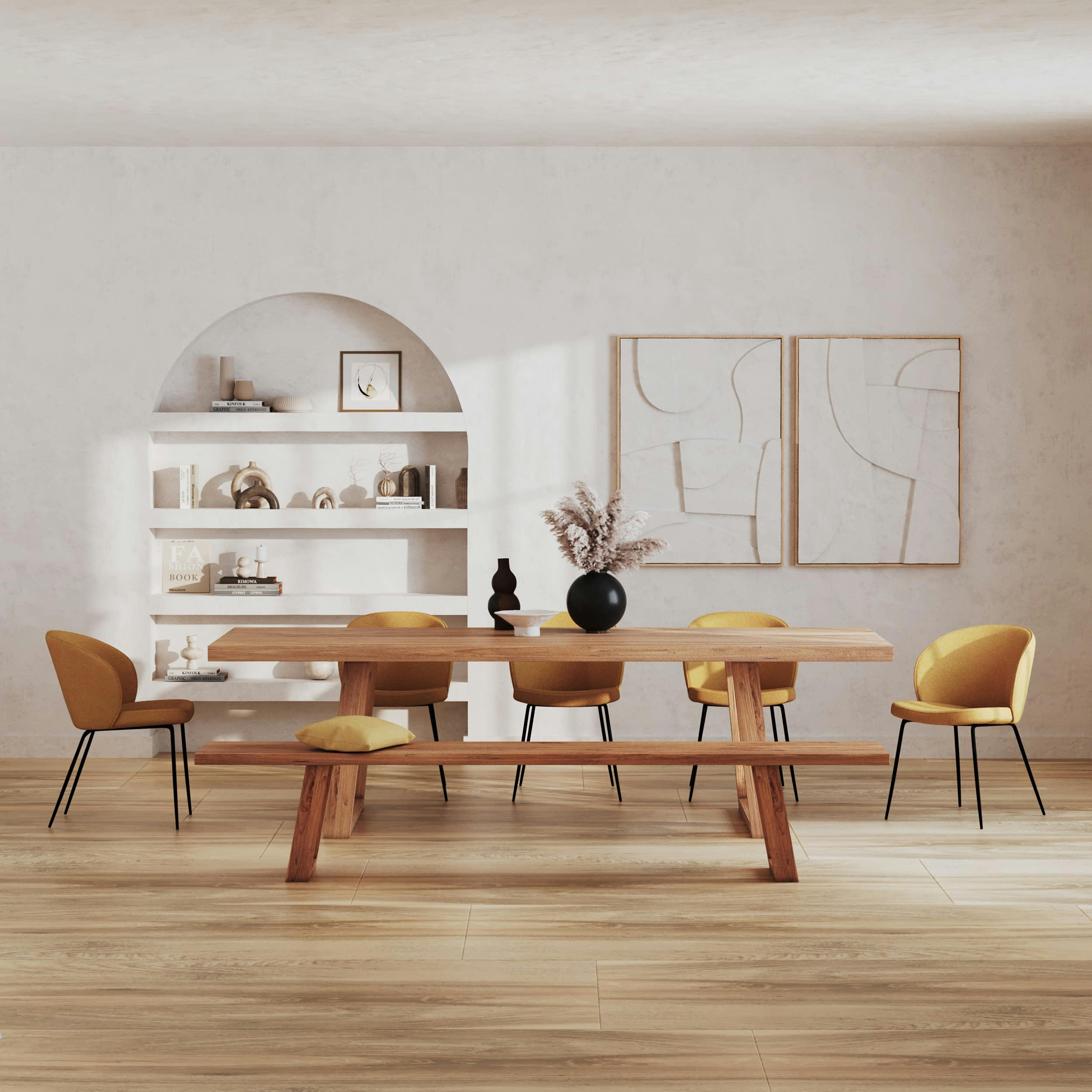 MARIE - Banc en bois de teck recyclé 240 cm