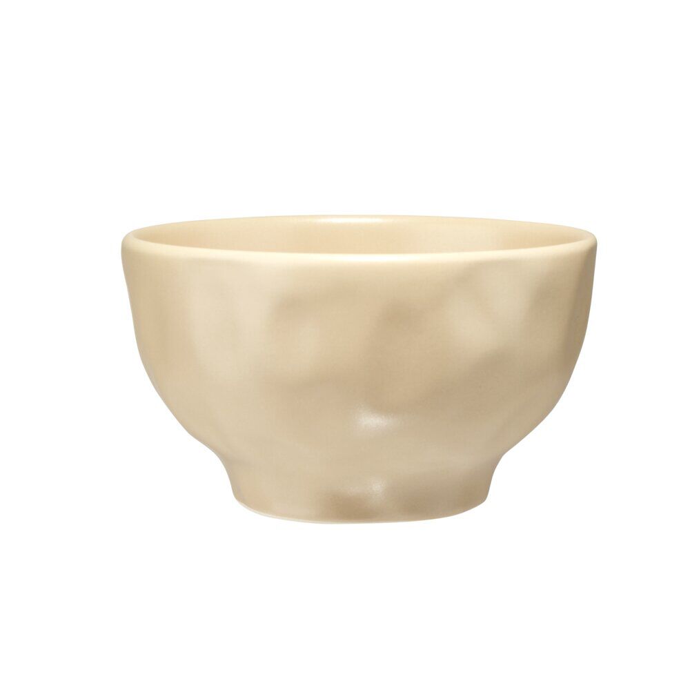 Bol forme organique céramique beige Ø15xH8cm