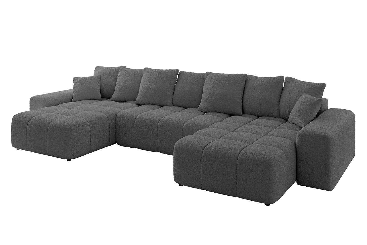 Narożnik uniwersalny z funkcją spania ENIL-U - 401x189x68 cmSzary