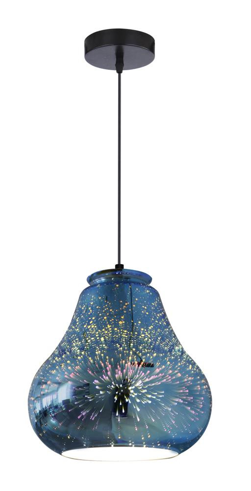 Lampa wisząca czarno-niebieska GALACTIC 1xE27x60W Candellux