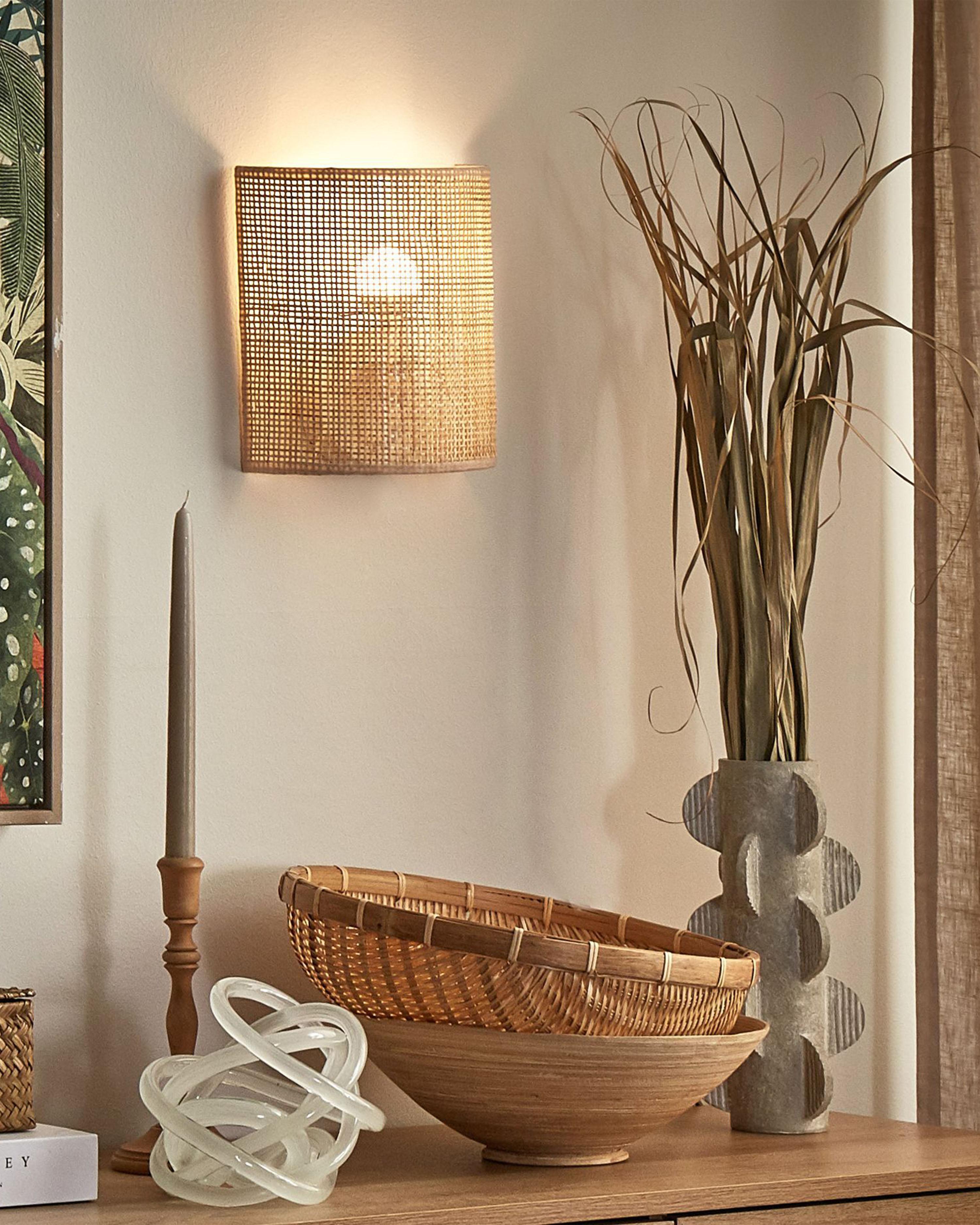 Wall Lamp CARIO Rattan Natural