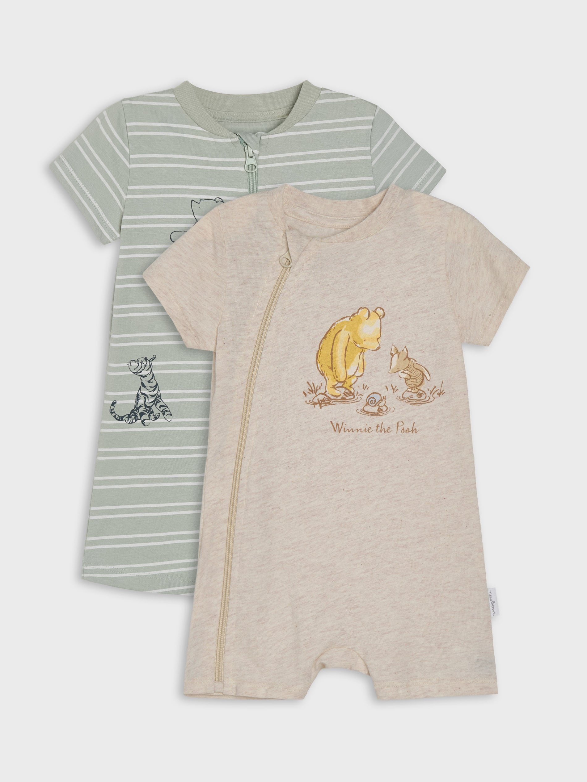 Bawełniane rampersy zapinane na zamek 2 pack Winnie the Pooh