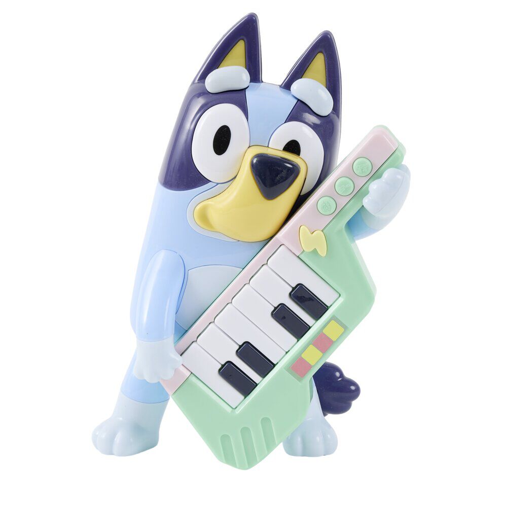 Figurine enfant Bluey avec synthétiseur son et lumière 20x10xH26cm