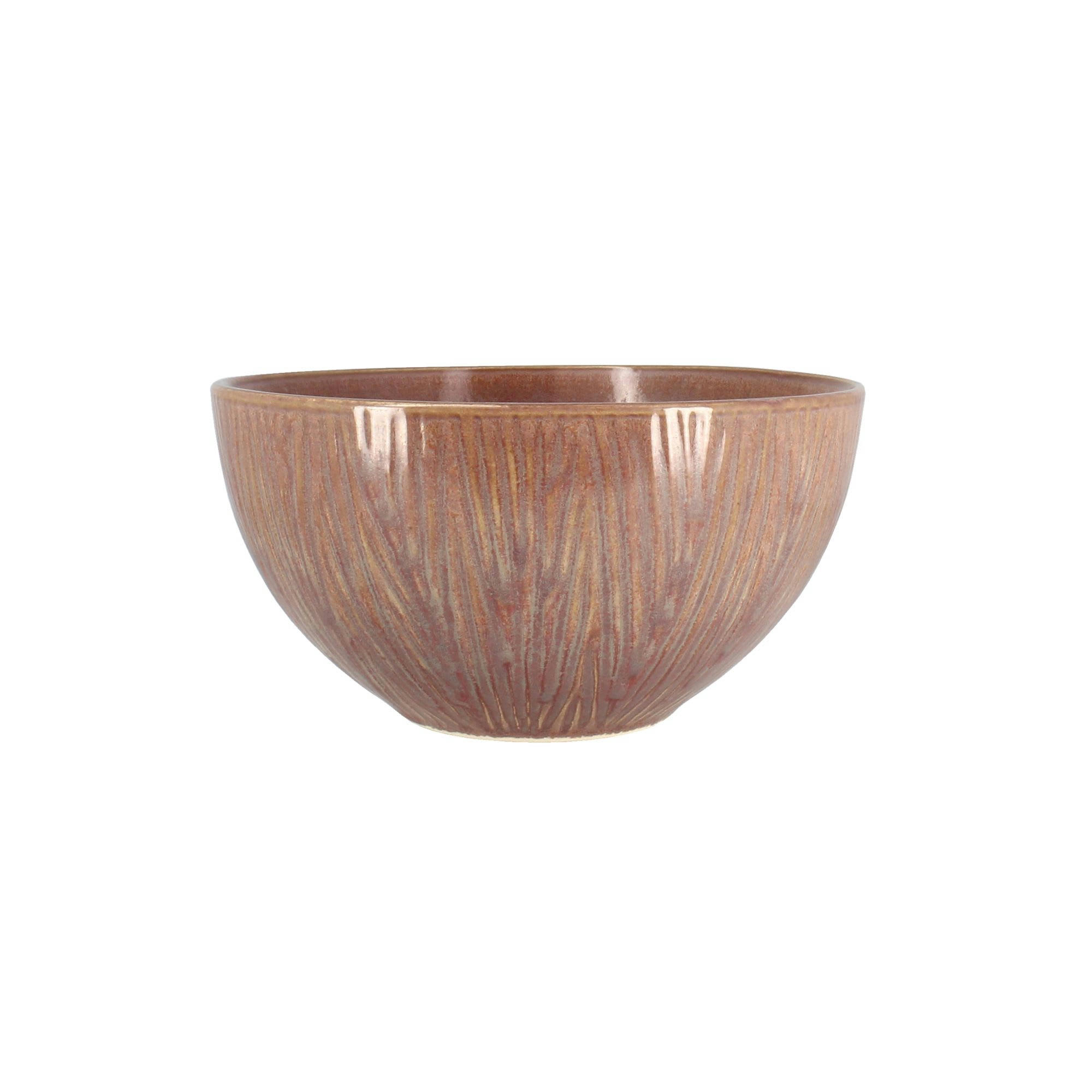 PANTAI - Lot de 6 assiettes coupes en grès rose 15cm