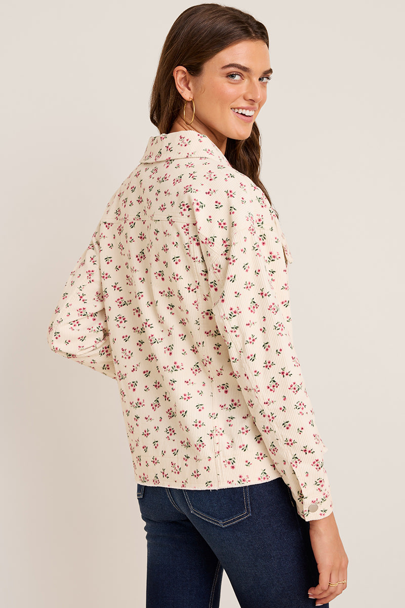 Linda Floral Corduroy Shacket