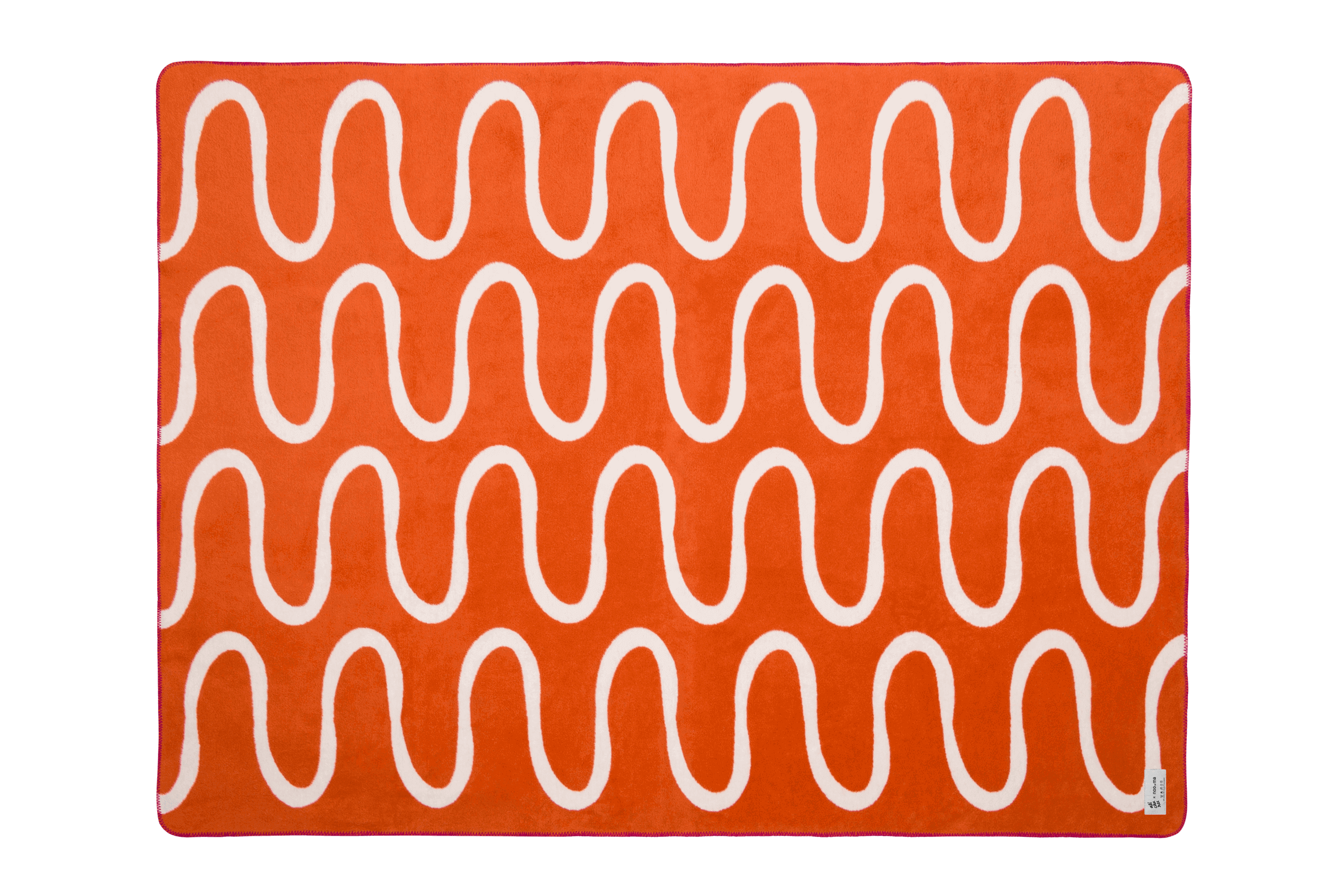 noo.ma SWIRL Katoenen deken - Terracotta