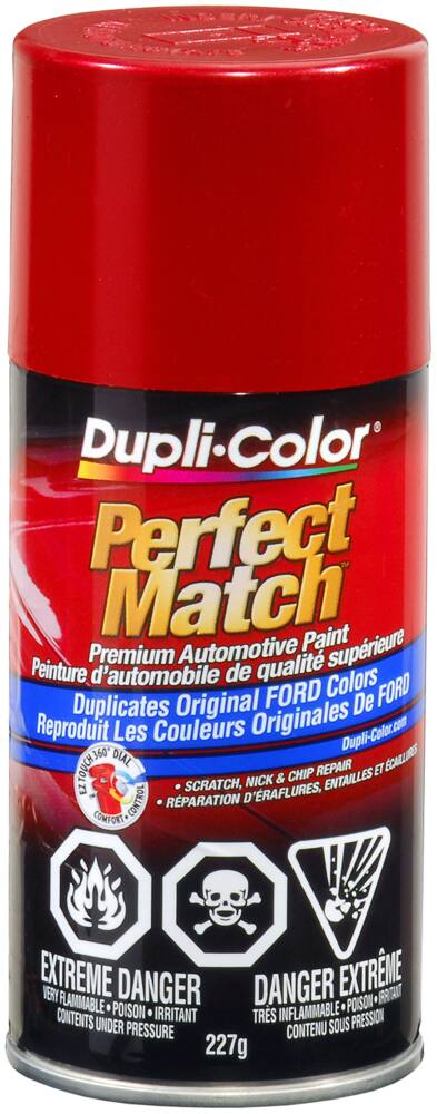 Dupli-Color Perfect Match Premium Acrylic Lacquer Automotive Aerosol Spray Paint, Red Fire (G2), 227-g