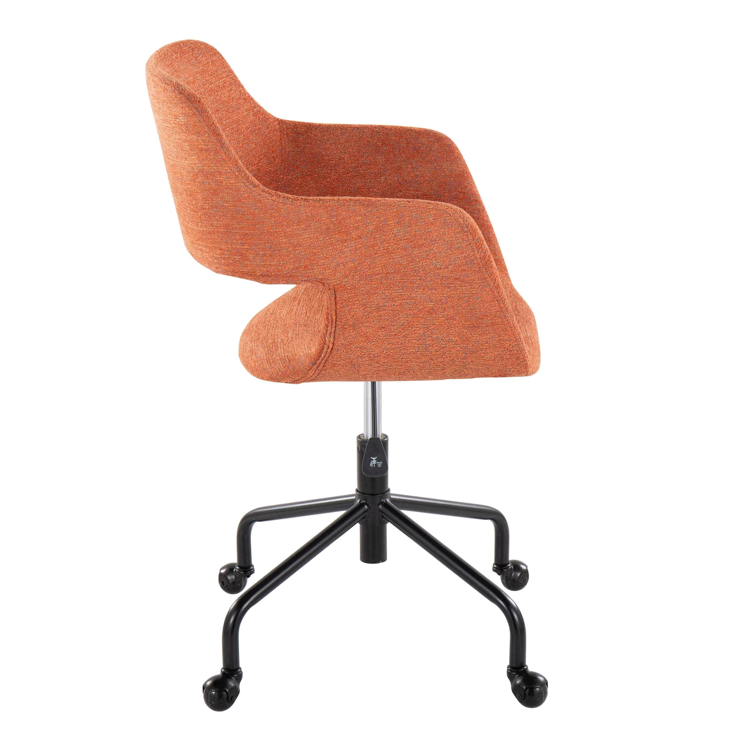 Contemporary Adjustable Office Chair with Ergonomic Design and Premium Faux Leather Upholstery