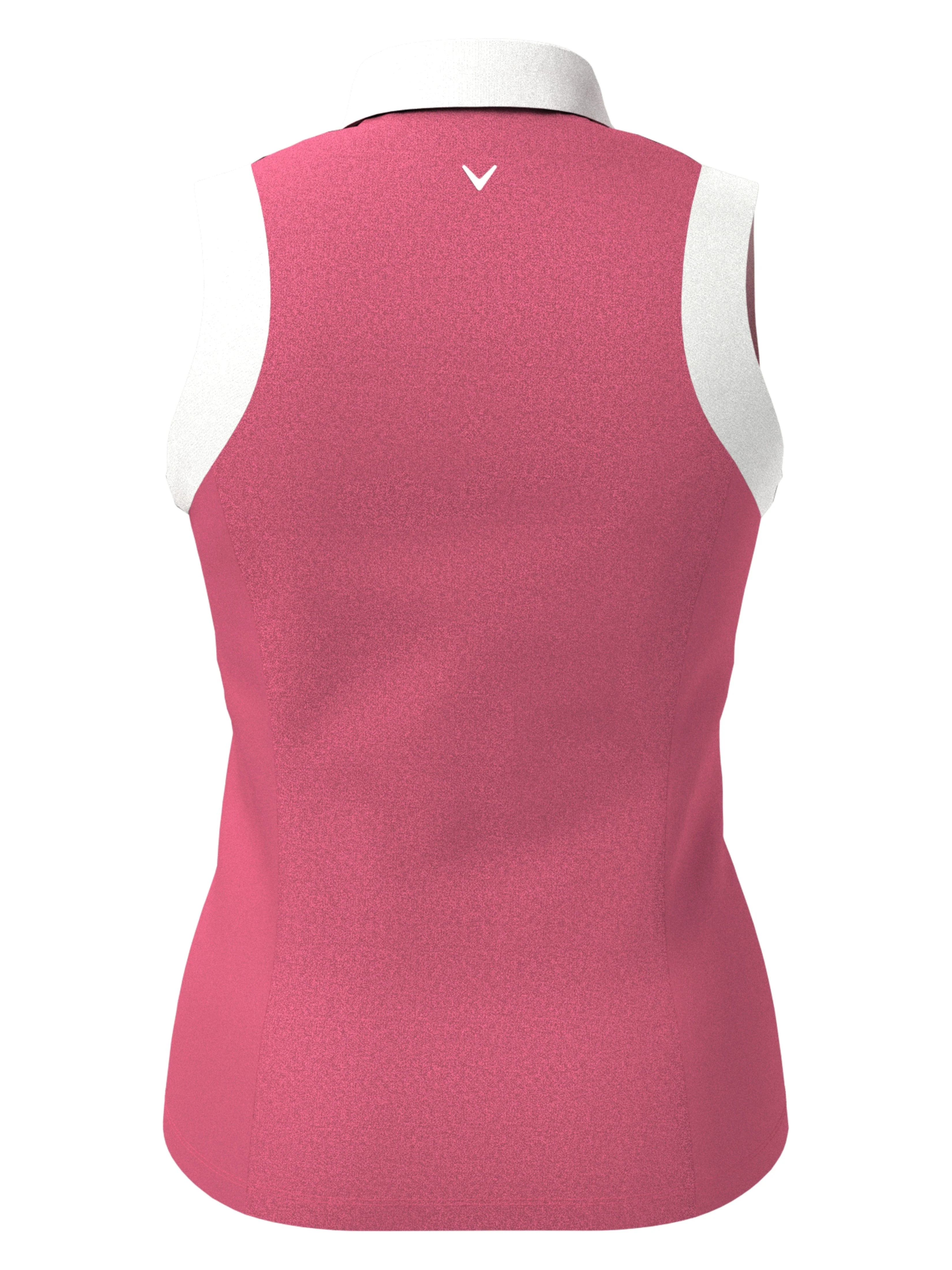 Womens Color Block V-Placket Golf Polo