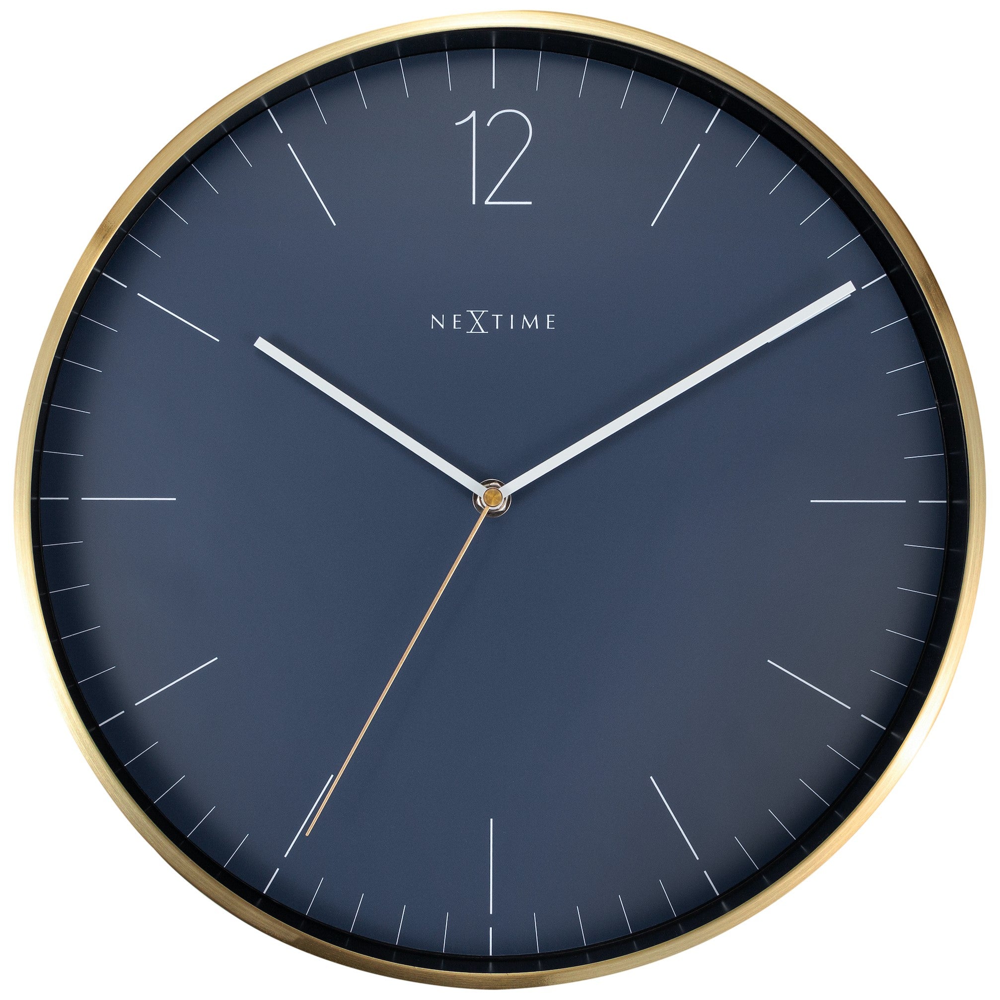 NeXtime Essential Blauwe Wandklok Ø 34 cm
