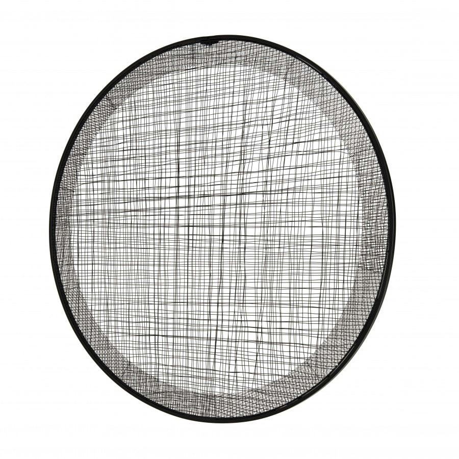 THEODORE - Décoration murale ronde en métal noir D100
