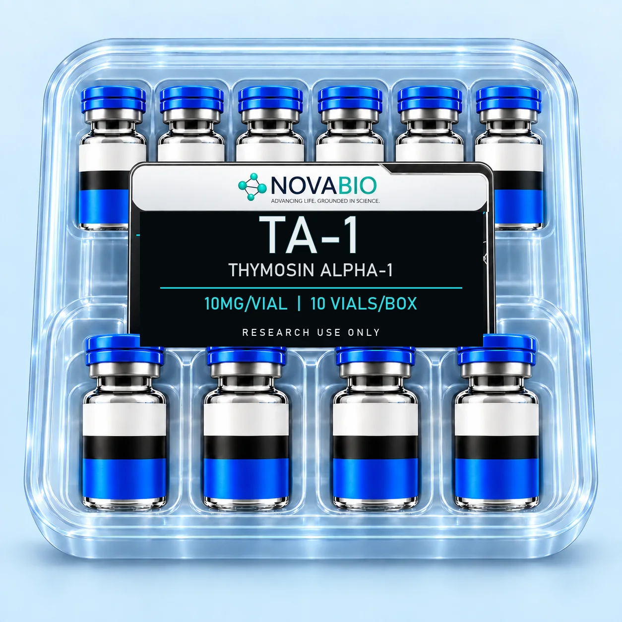 NOVABIO Thymosin Alpha-1 (Tα1) 10MG per vial, 10 VIALS research product
