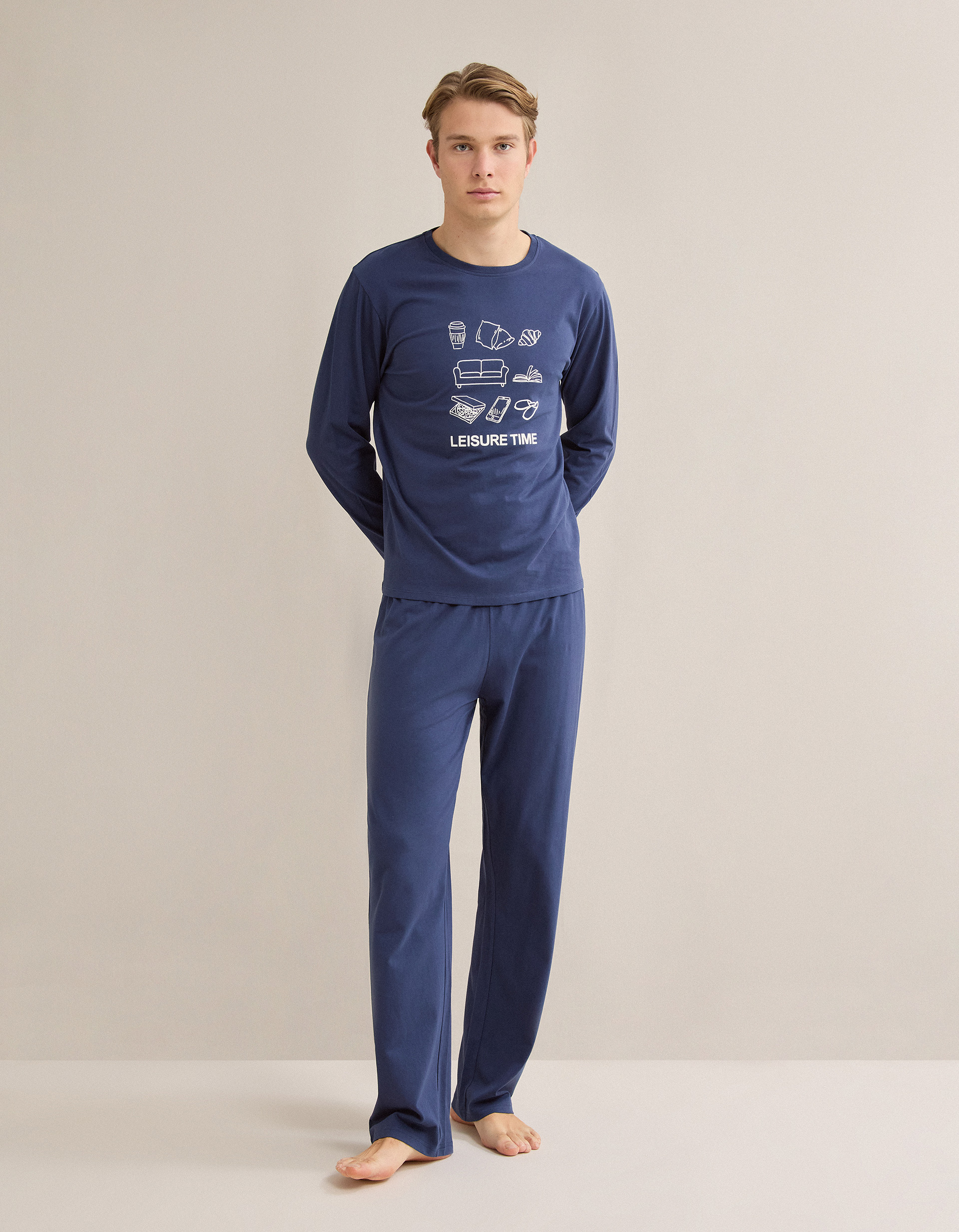 Pijama, Homem, Azul Escuro