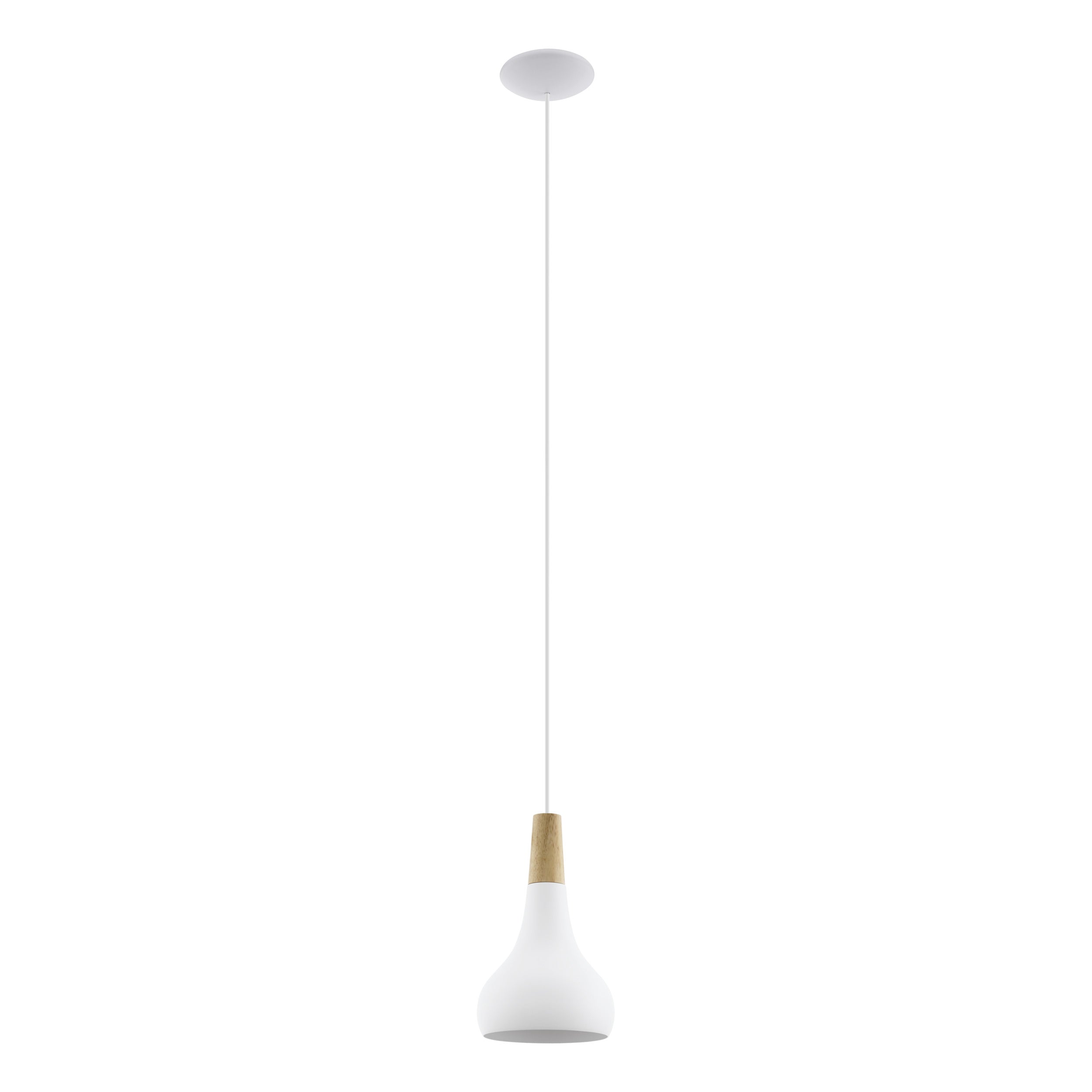 EGLO hanglamp Sabinar - e27 - ø 18 cm - wit/bruin