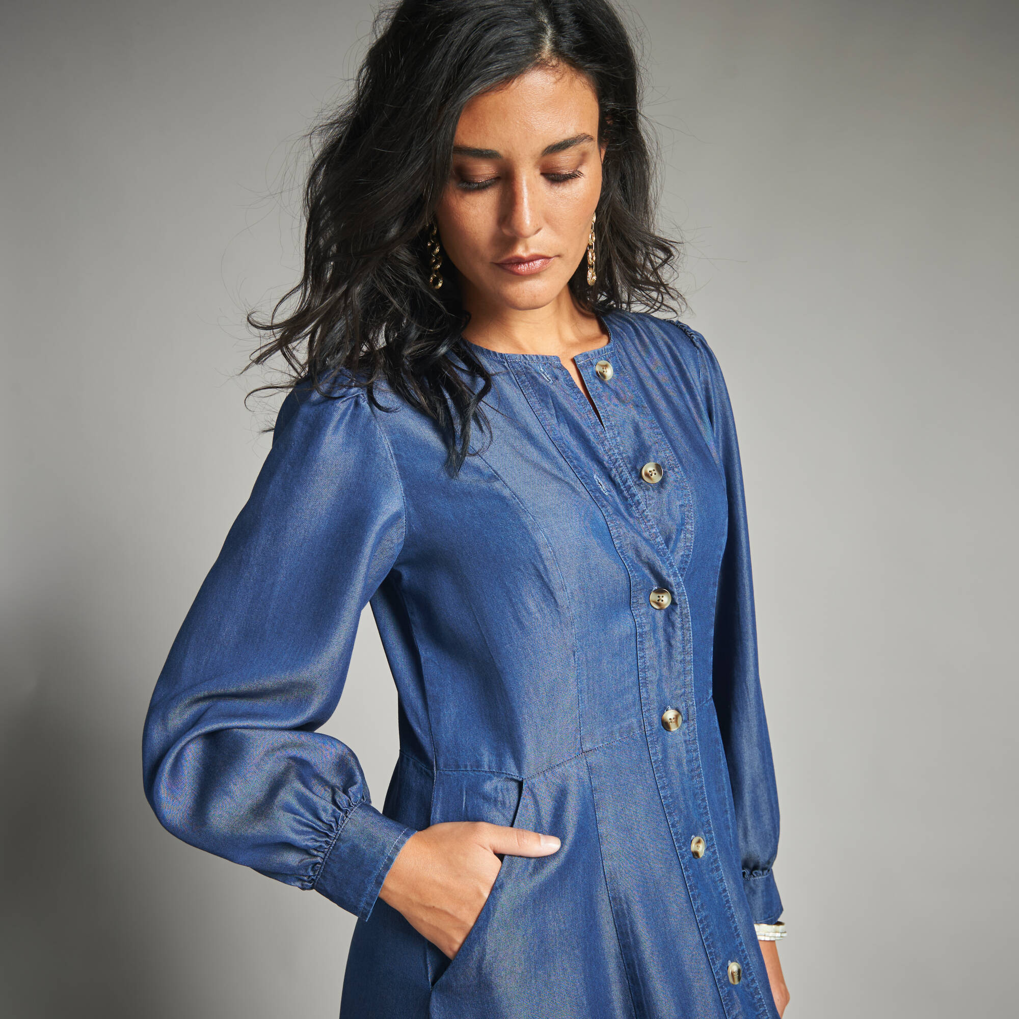 Robe longue boutonnée