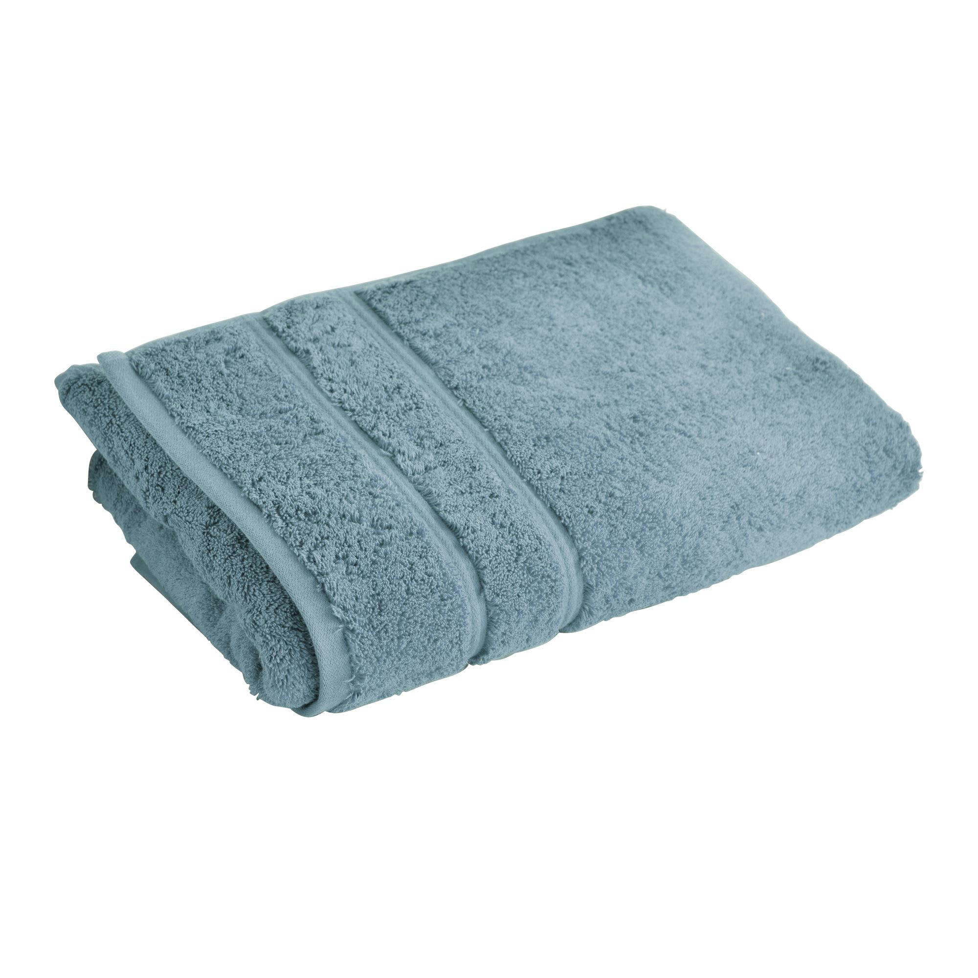 COTON PEIGNE D'EGYPTE EPONGES - Drap de bain 100x150 bleu tempête en coton