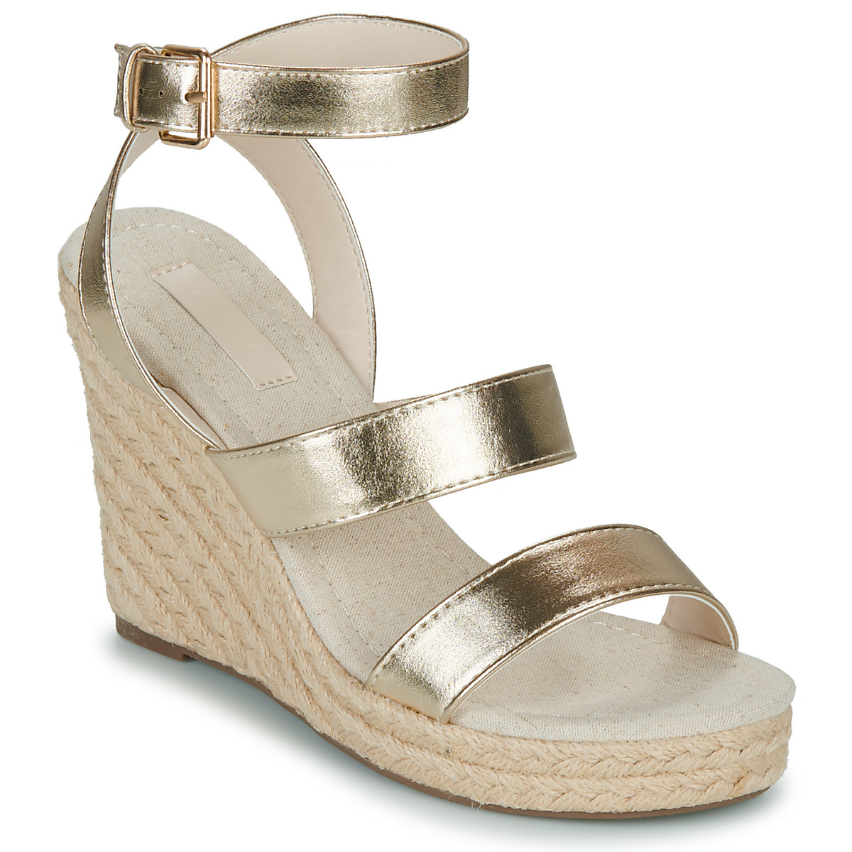Only - ONLAMELIA-16 WEDGE SANDAL FOIL - Gold