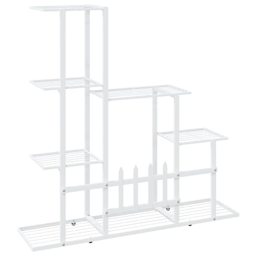 NNEVL Flower Stand 94.5x25x88 cm White Metal