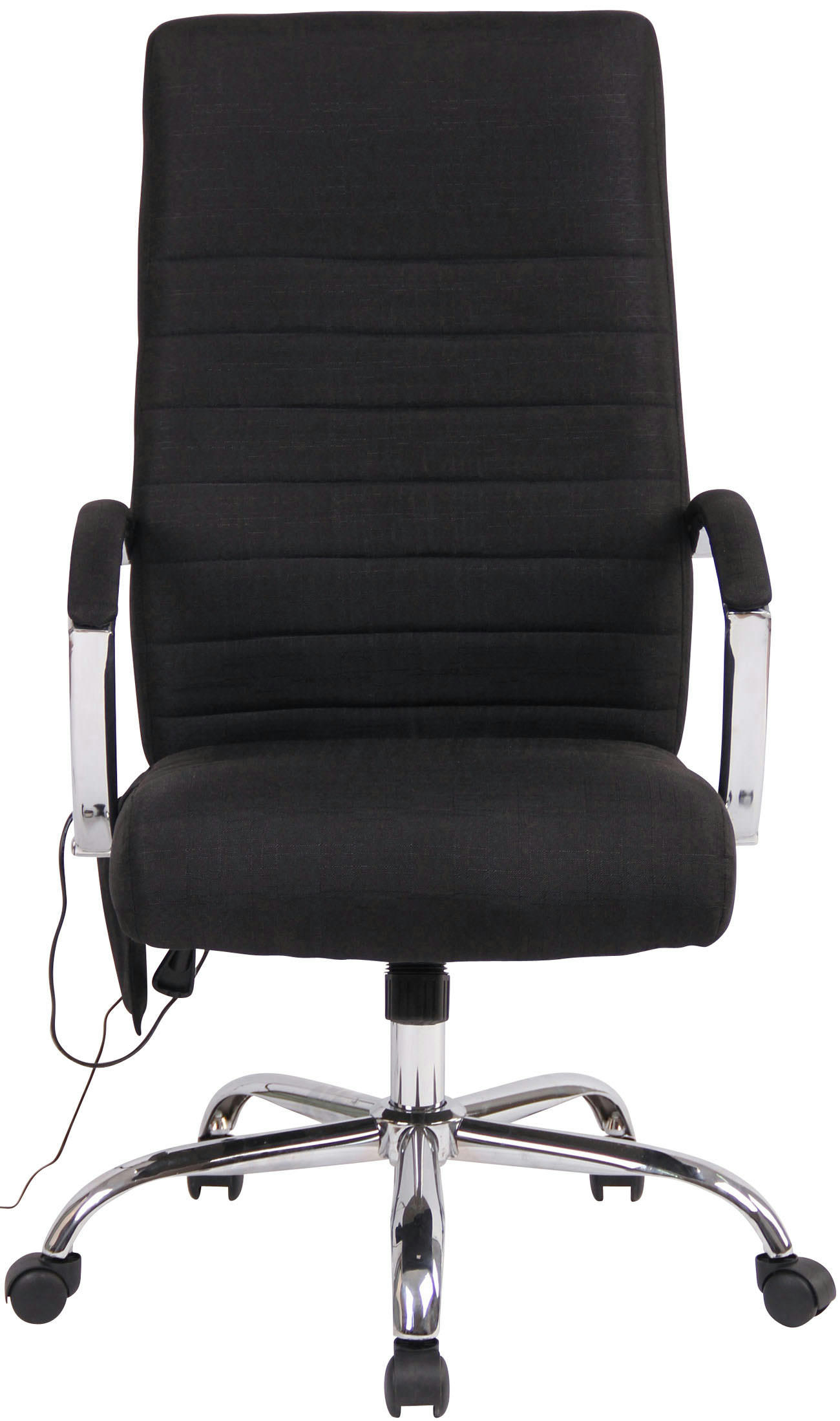 VALAIS - Chaise de bureau massant et réglable en tissu Noir