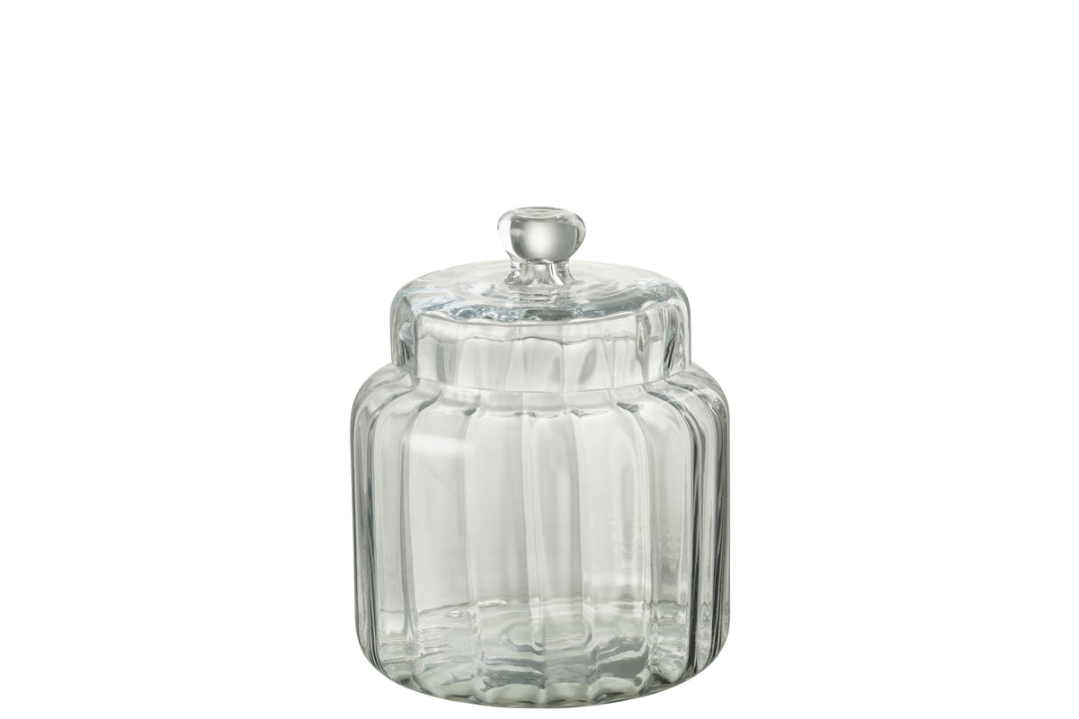 J-Line voorraadpot Elia - glas - transparant - small