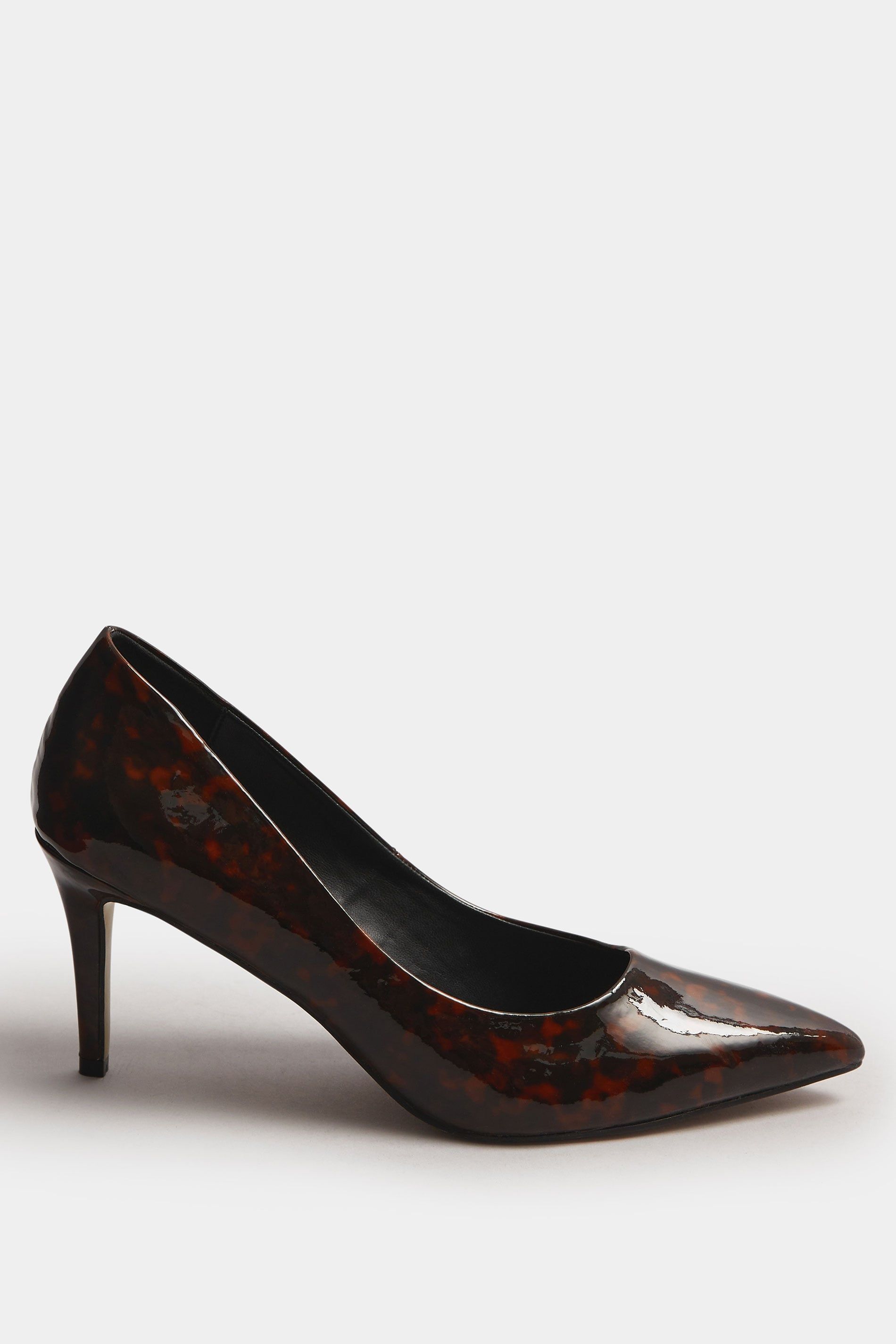 Long Tall Sally Tortoise Pointed Court Heels