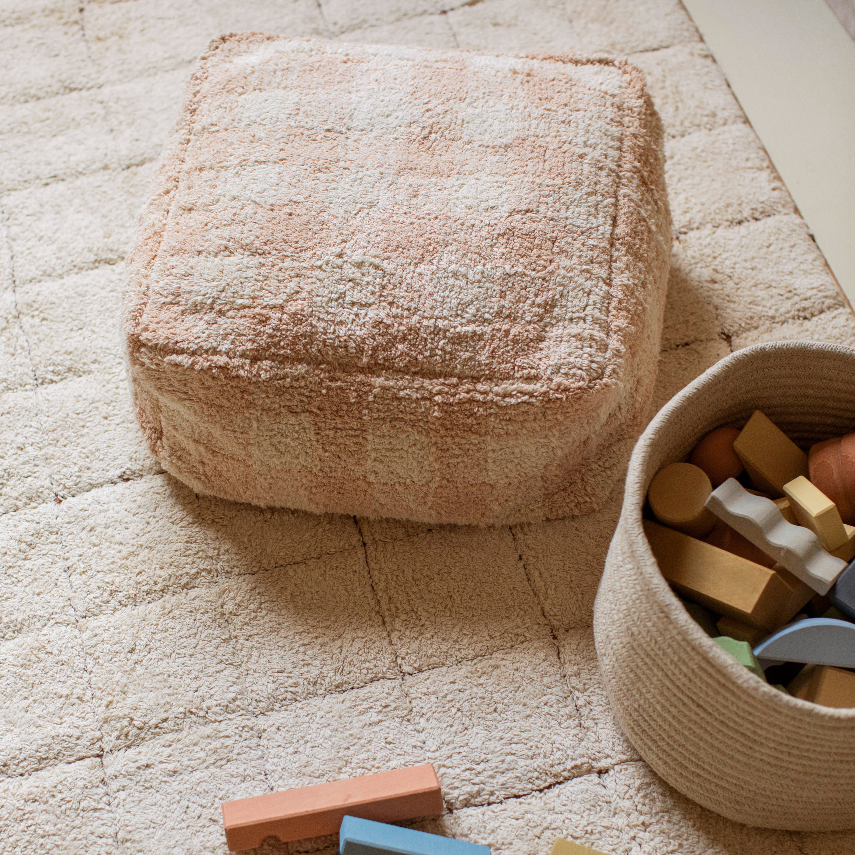 Lorena Canals Vichy Poef - Roze