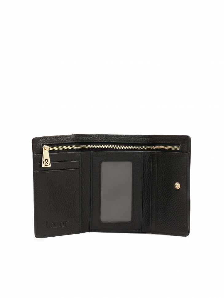 Small black wallet with quilting