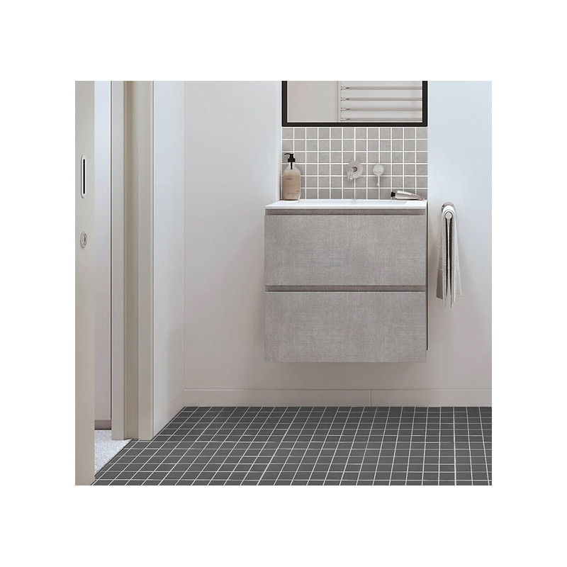 Carrelage mosaïque Opale antidérapant gris 30 x 30 cm