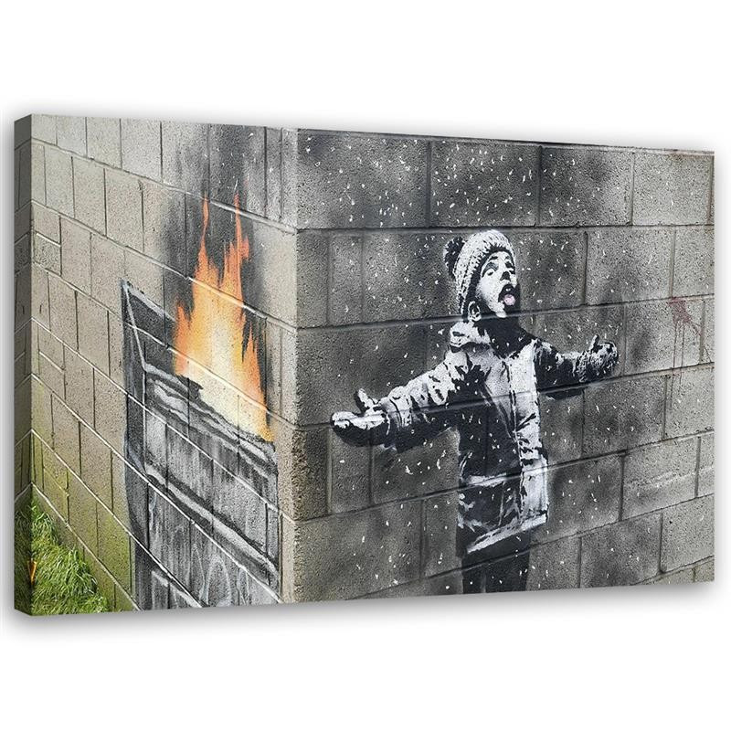 Feeby Obraz Chłopiec Port Talbot mural Banksy 60x40